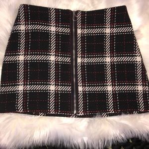 Plaid mini skirt